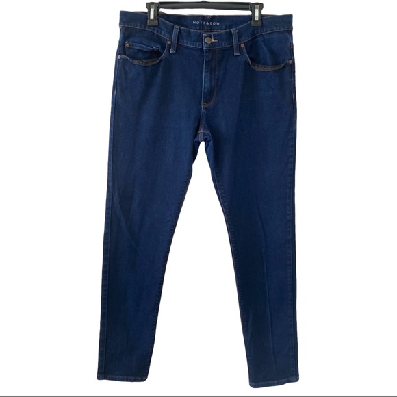 Mott & Bow Dark Wash High Waisted Skinny Jeans Women’s Size 34 Pre-owned EUC - Picture 1 of 10